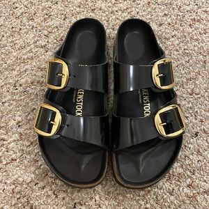 *Only worn once* New Patent Leather Birkenstock Sandals